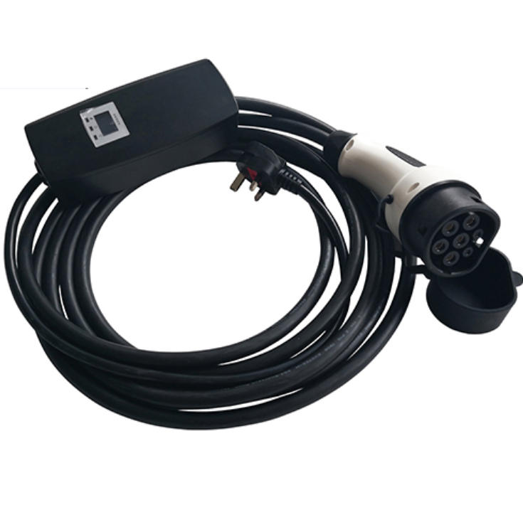 16 Amp level 2 type 2 ev charger with 5m IEC62196 Cable and UK Plug product image