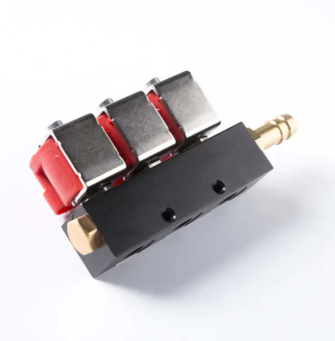 Red Coil 3 Ohm 3-Cylinder CNG/LPG Injector Rail